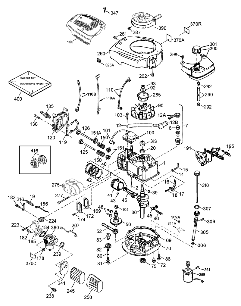 Engine Assembly No 2 Tecumseh No LEV120 362004A