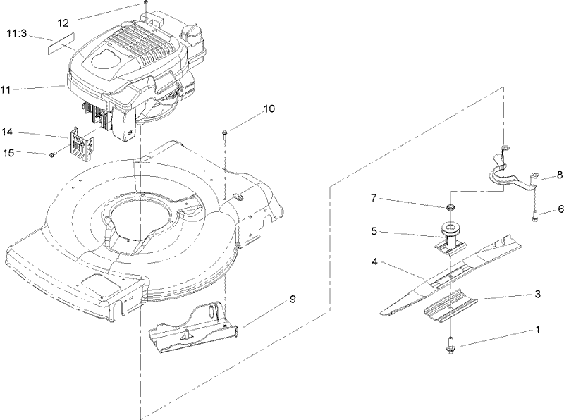 Engine and Blade Assembly