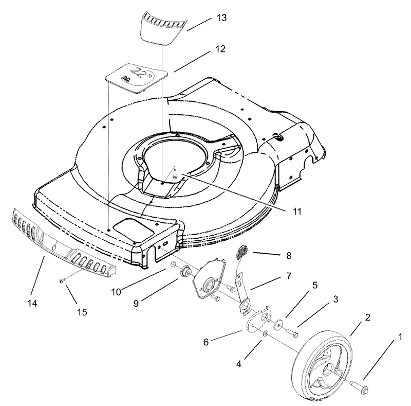 Front Axle and Wheel Assembly