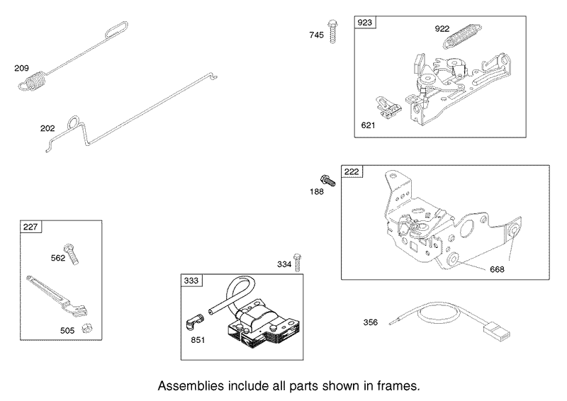 Governor Assembly Engine Briggs and Stratton Model 123K02 0114 E1
