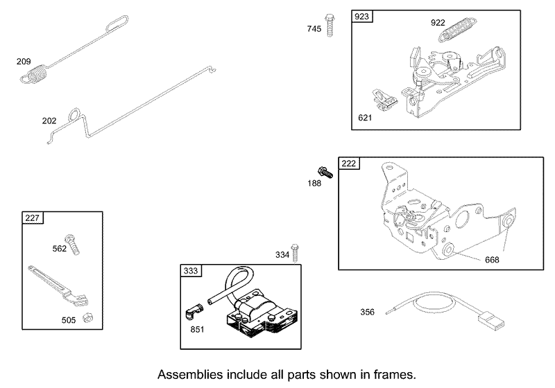 Governor Assembly Engine Briggs and Stratton Model 123K02 0114 E1