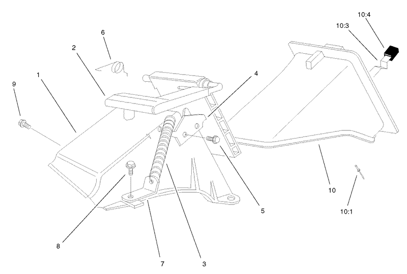 Rear Bag Discharge Chute Assembly Model 20037 only