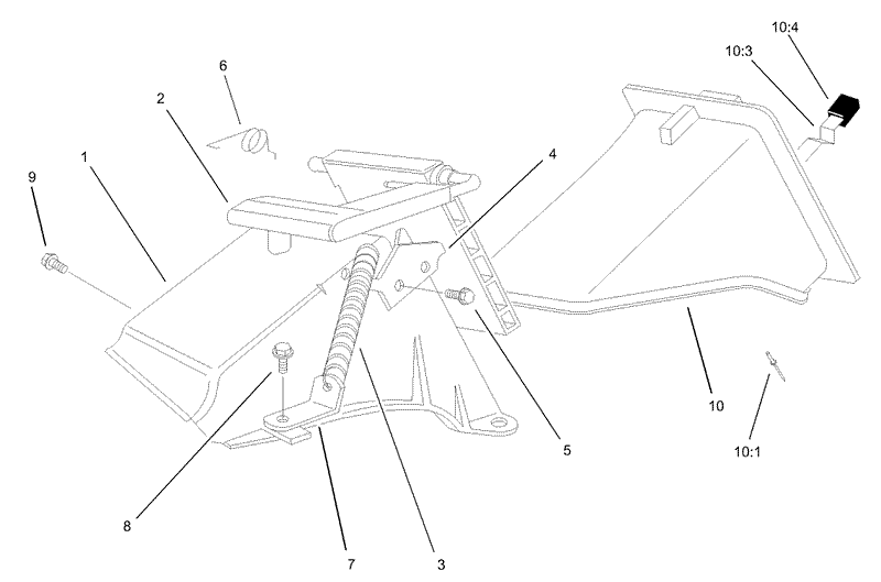 Rear Bag Discharge Chute Assembly Model 20037 only