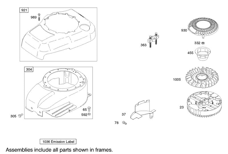 Blower Housing Assembly Engine Briggs and Stratton Model 122602 0111 E1