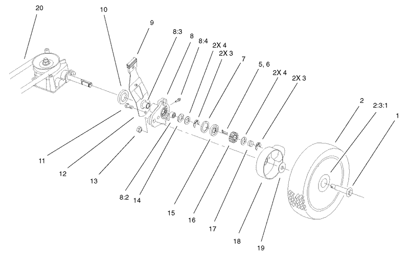 Gear Case and Wheel Assembly