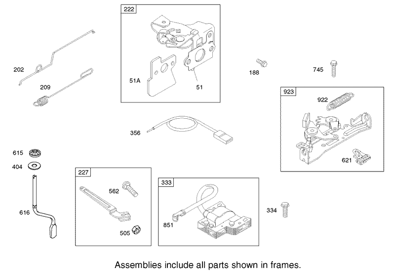 Governor Assembly Engine Briggs and Stratton Model 122602 0111 E1
