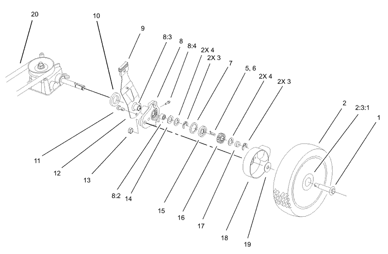 Gear Case and Wheel Assembly