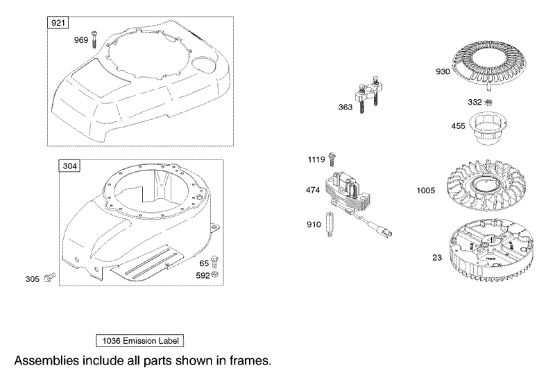 Blower Housing Assembly Engine Briggs and Stratton Model 122607 0118 E1