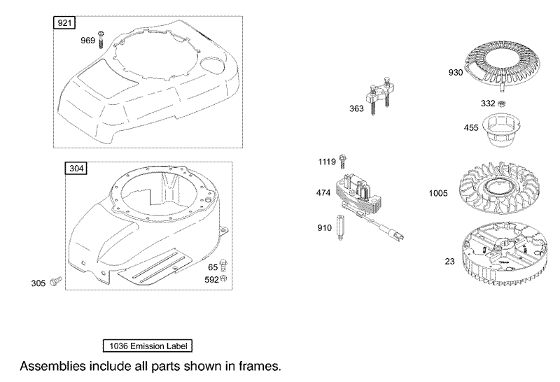Blower Housing Assembly Briggs and Stratton Model 122607 0118 E1