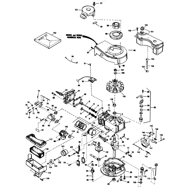 Engine Tecumseh Model No Tvs90-43228d Continuedused on Units with Serial No 6000101 - 6001100