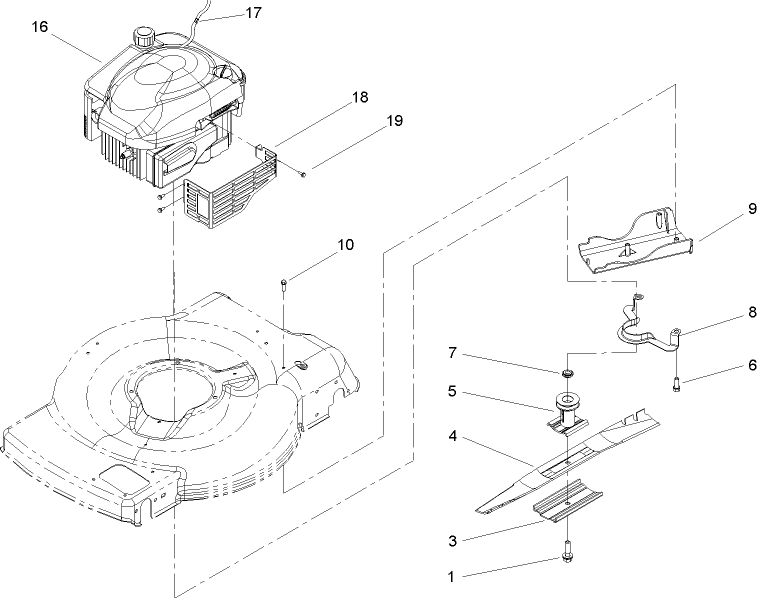 Engine and Blade Assembly