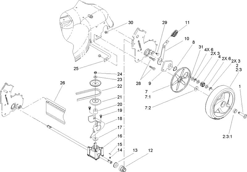 Rear Axle and Transmission Assembly
