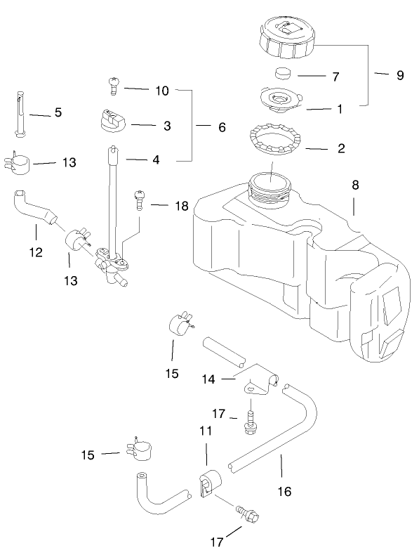 Fuel Tank and Valve Assembly