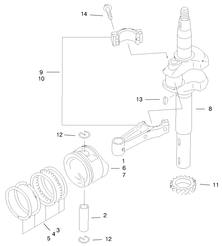 Piston and Crankshaft Assembly