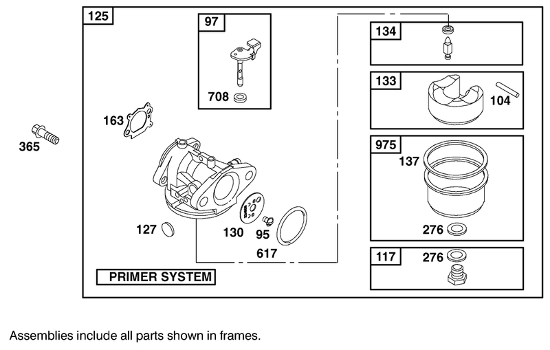 Carburetor Assembly Briggs and Stratton 12h807 1775 E1