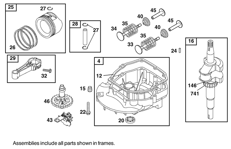 Crankshaft Assembly Briggs and Stratton 12h807 1775 E1
