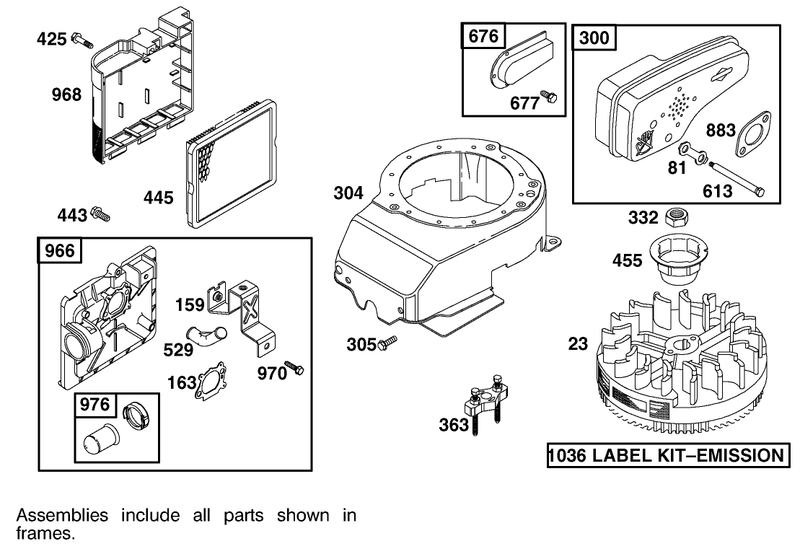 Blower Housing And Flywheel Assembly Briggs And Stratton Model 12h807 1775 E1