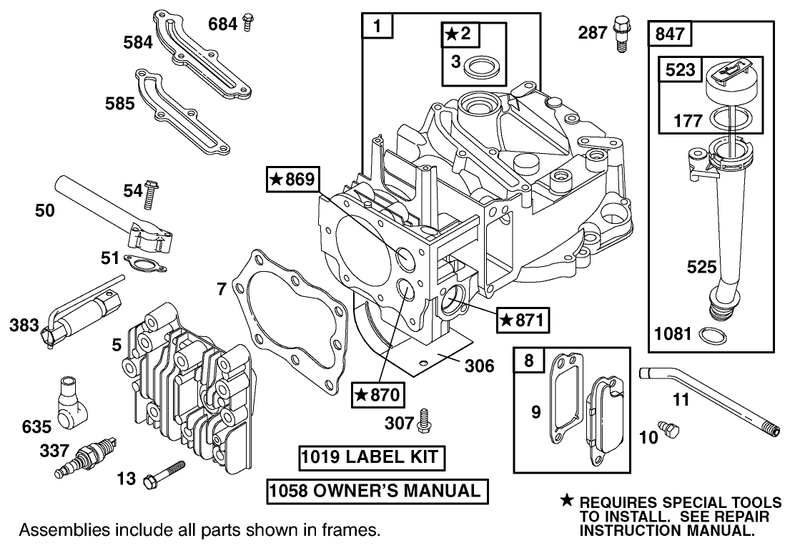 Cylinder Assembly Briggs And Stratton Model 12h807 1775 E1