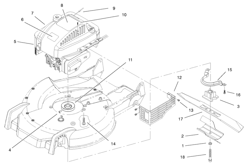 Engine and Blade Assembly