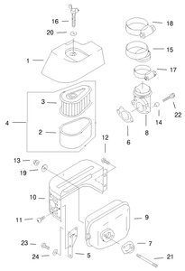 Air Filter and Muffler Assembly