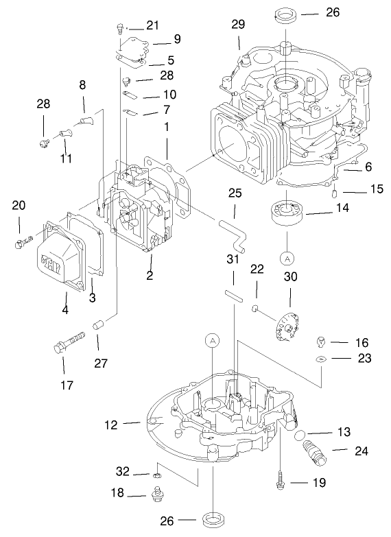 Cylinder and Crankcase Assembly