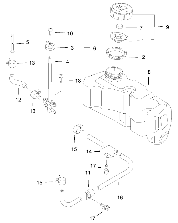 Fuel Tank and Valve Assembly