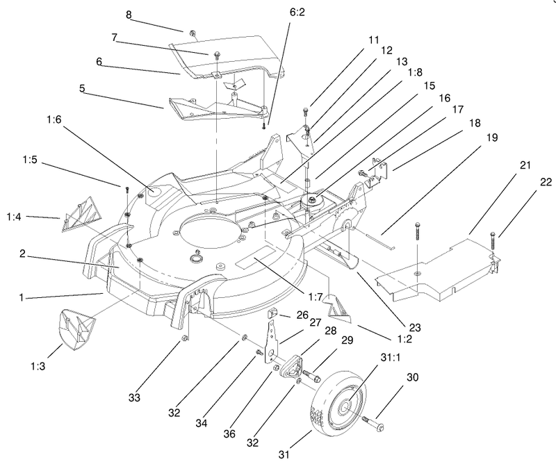 Housing Handle Bracket and Wheel Assembly