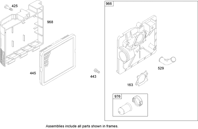 Air Cleaner Assembly Briggs and Stratton 125K02 0202 E1