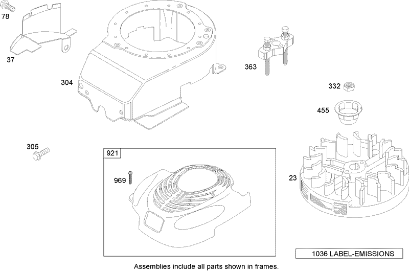 Blower Housing Assembly Briggs and Stratton 125K02 0202 E1