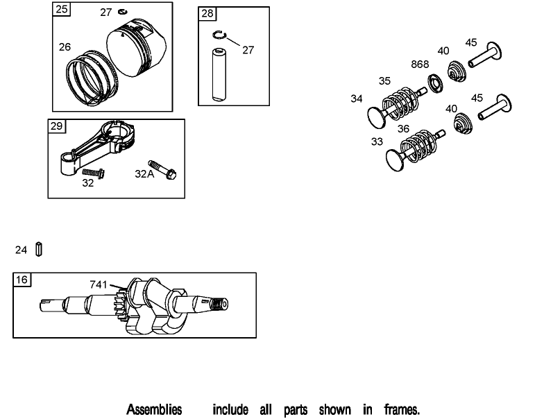 Crankshaft Assembly Briggs and Stratton 125K05 0186 E1