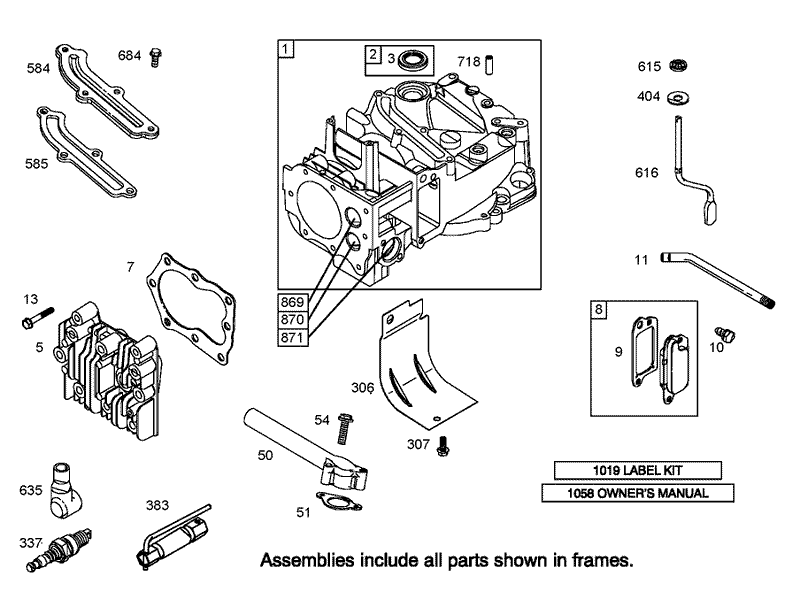 Cylinder Assembly Briggs and Stratton 125K05 0186 E1