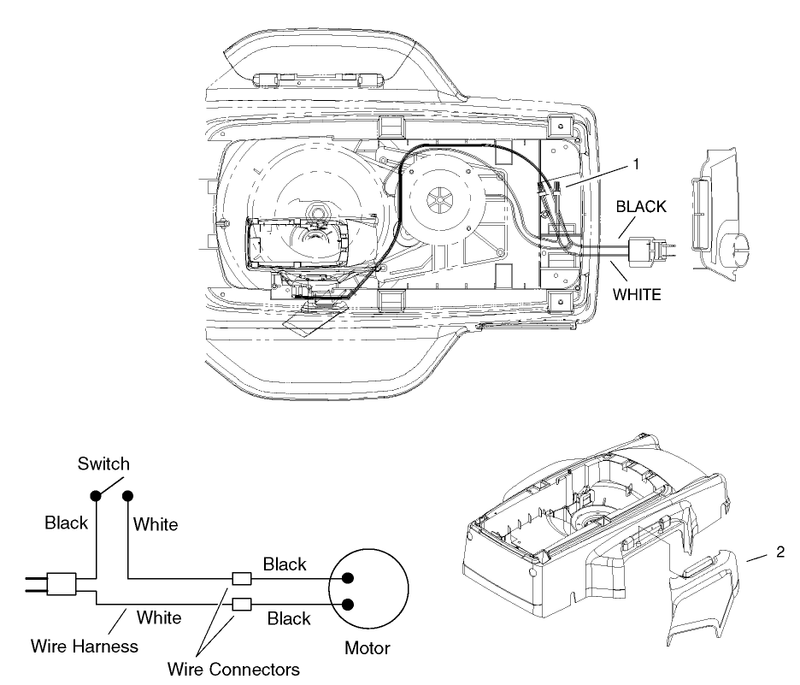 Electrical Wiring Schematic And Discharge Chute Assembly