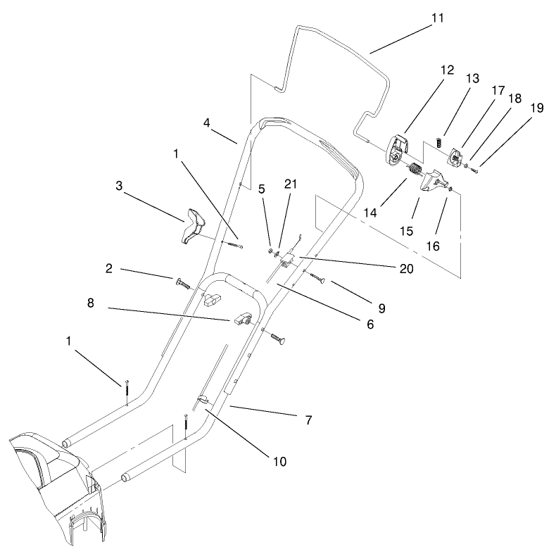 Handle And Controls Assembly