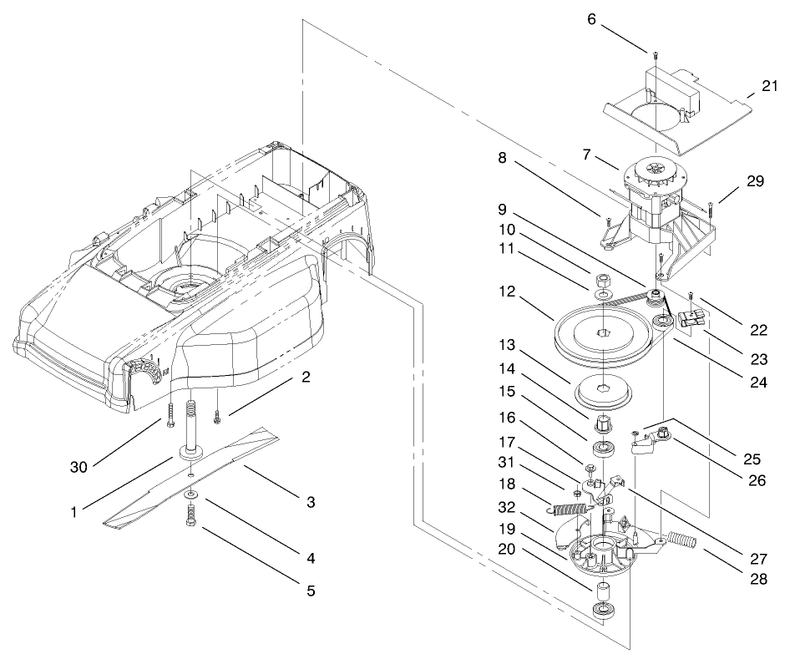 Motor and Blade Assembly