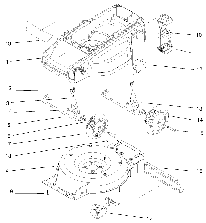 Deck Liner and Wheel Assembly