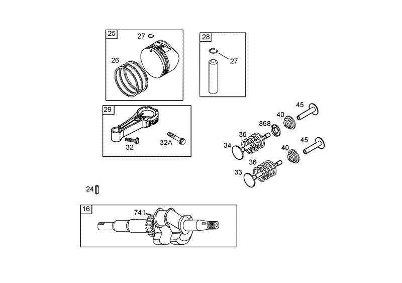 Crankshaft Assembly Briggs and Stratton 125K02 0189 E1