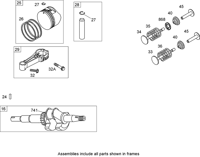 Crankshaft Assembly Briggs and Stratton 126T02 0206 E1
