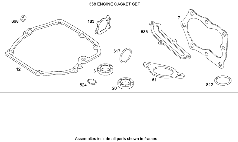 Gasket Kit Briggs and Stratton 126T02 0206 E1