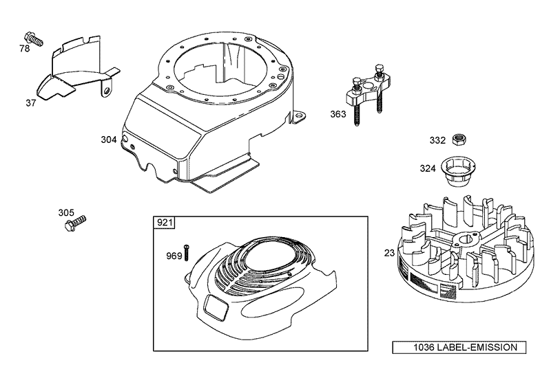 Blower Housing Assembly Briggs and Stratton 125K02 0187 E1