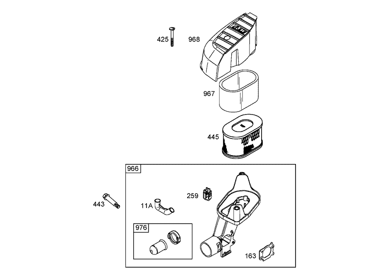 Air Cleaner Assembly Briggs and Stratton 122672 0192 E1