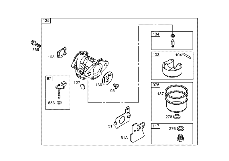 Carburetor Assembly Briggs and Stratton 122672 0192 E1