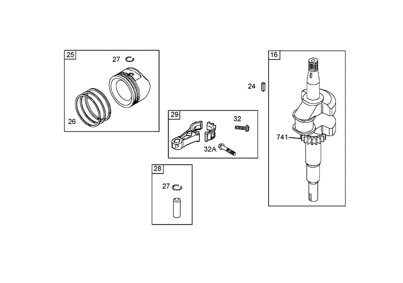 Crankshaft Assembly Briggs and Stratton 122672 0192 E1