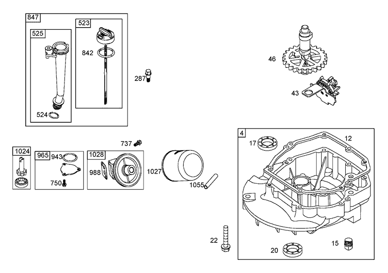 Crankcase Assembly Briggs and Stratton 122672 0192 E1