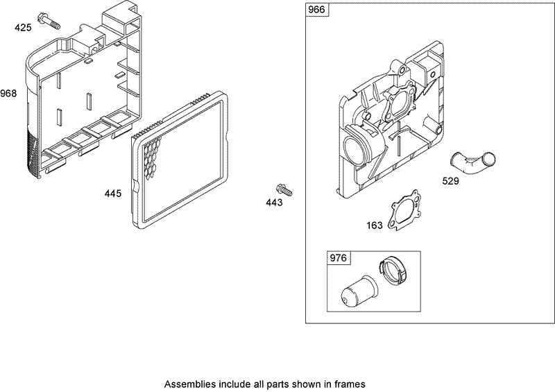 Air Cleaner Assembly Briggs and Stratton 126T07 0204 E1
