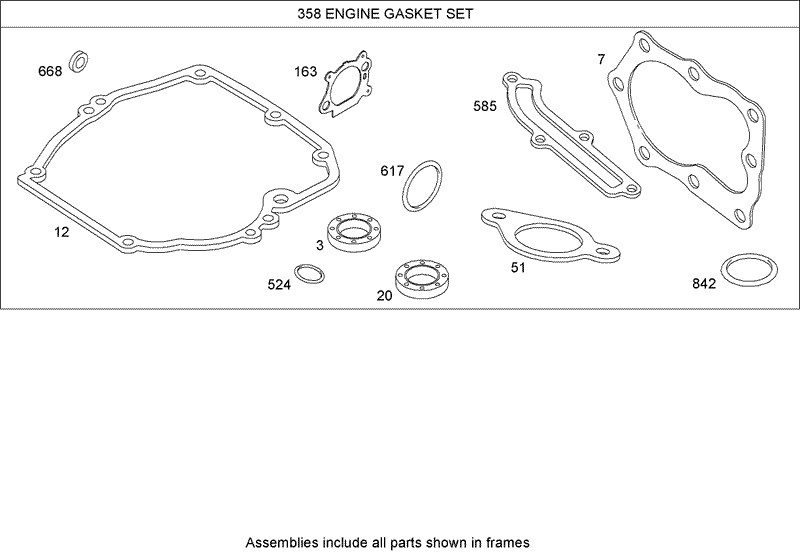 Gasket Kit Briggs and Stratton 126T07 0204 E1