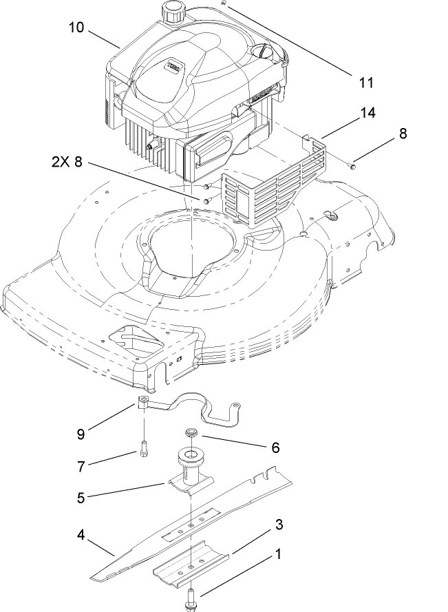 Engine and Blade Assembly