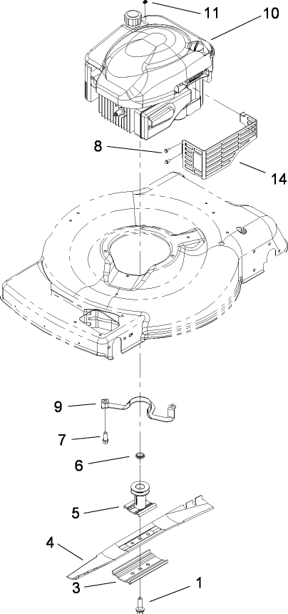 Engine and Blade Assembly
