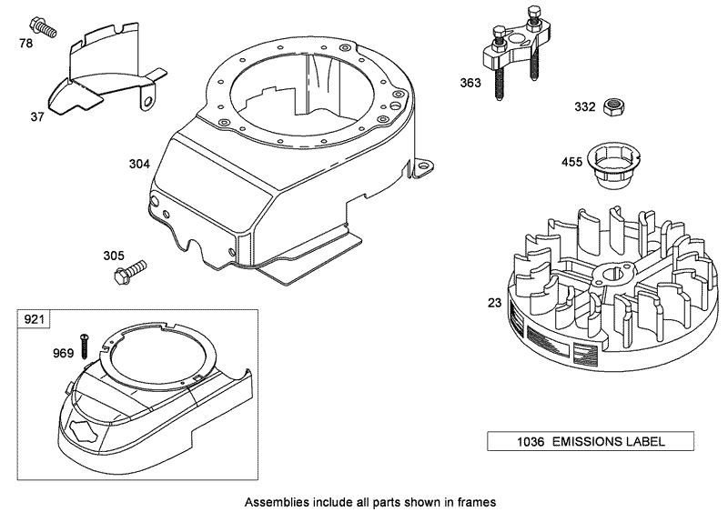 Blower Housing Assembly Briggs and Stratton 124T02 0161 B1