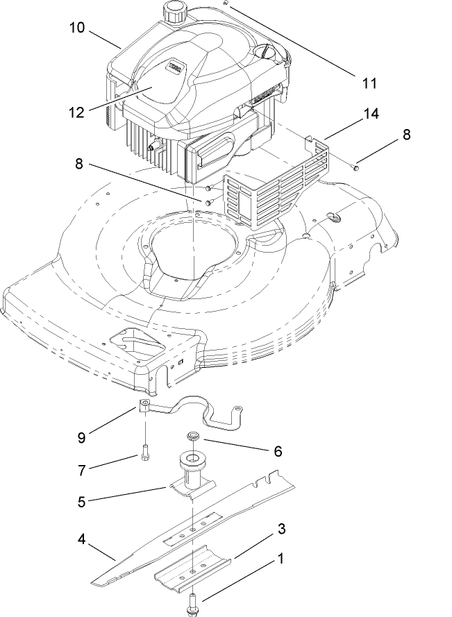 Engine and Blade Assembly