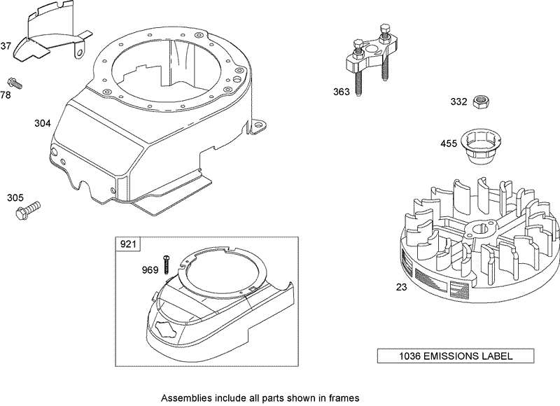 Blower Housing Assembly Briggs and Stratton 126T02 0139 B1